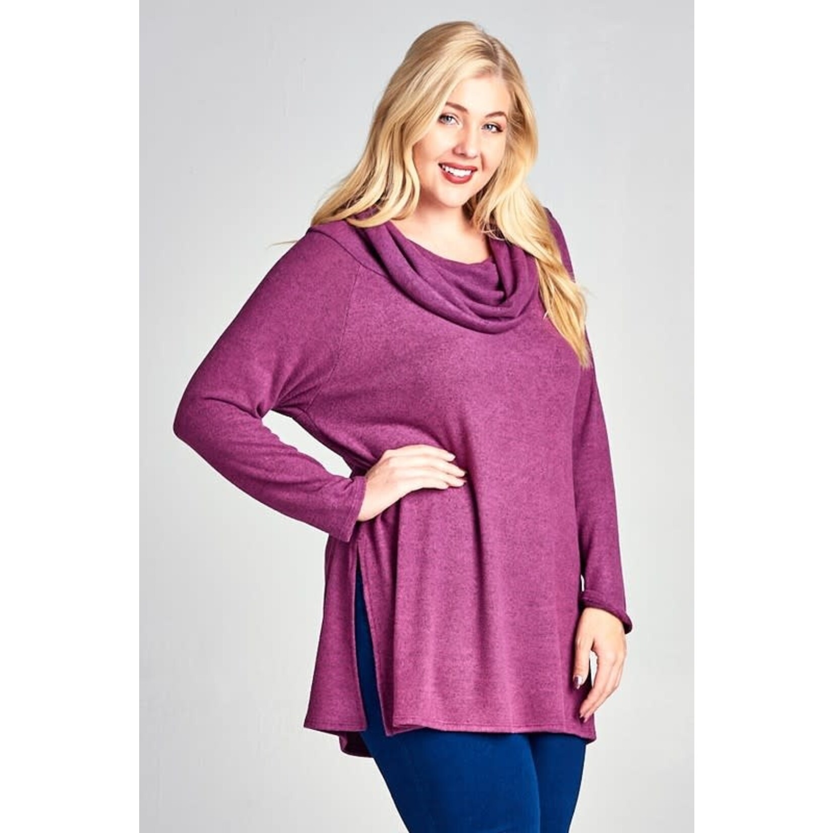 Emerald Collection Violet Hacci Cowl Neck Top