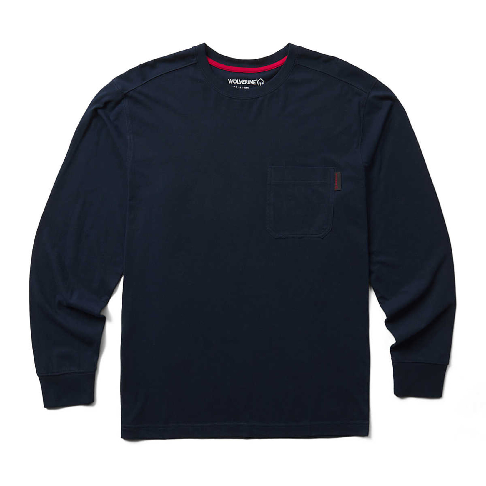 Wolverine Navy Classic Long Sleeve Pocket Tee