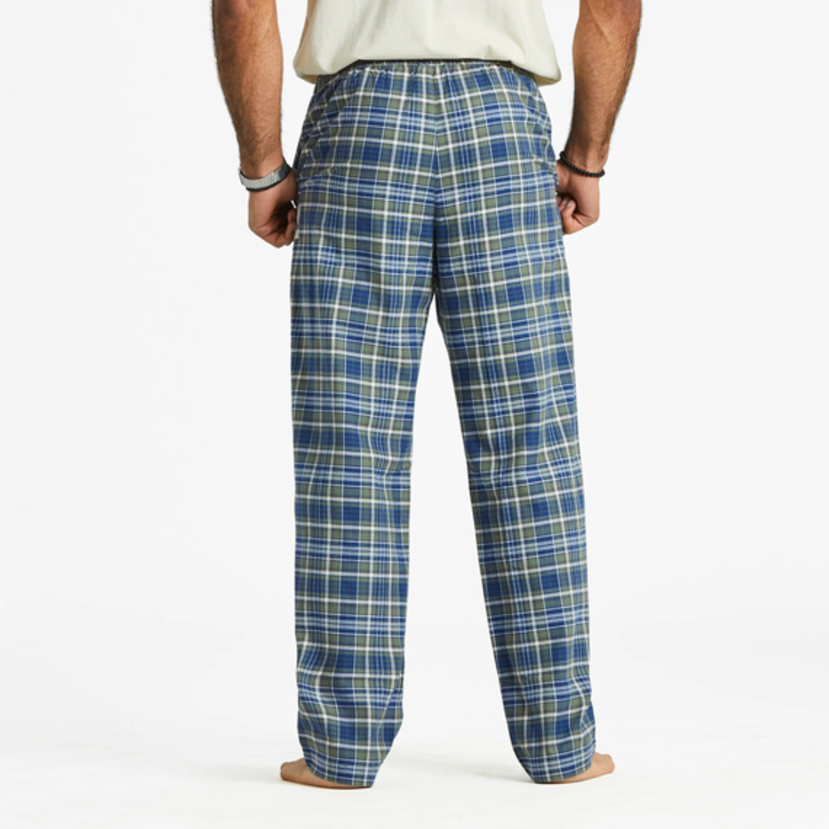 Life is Good Blue & Green Plaid Classic Sleep Pants