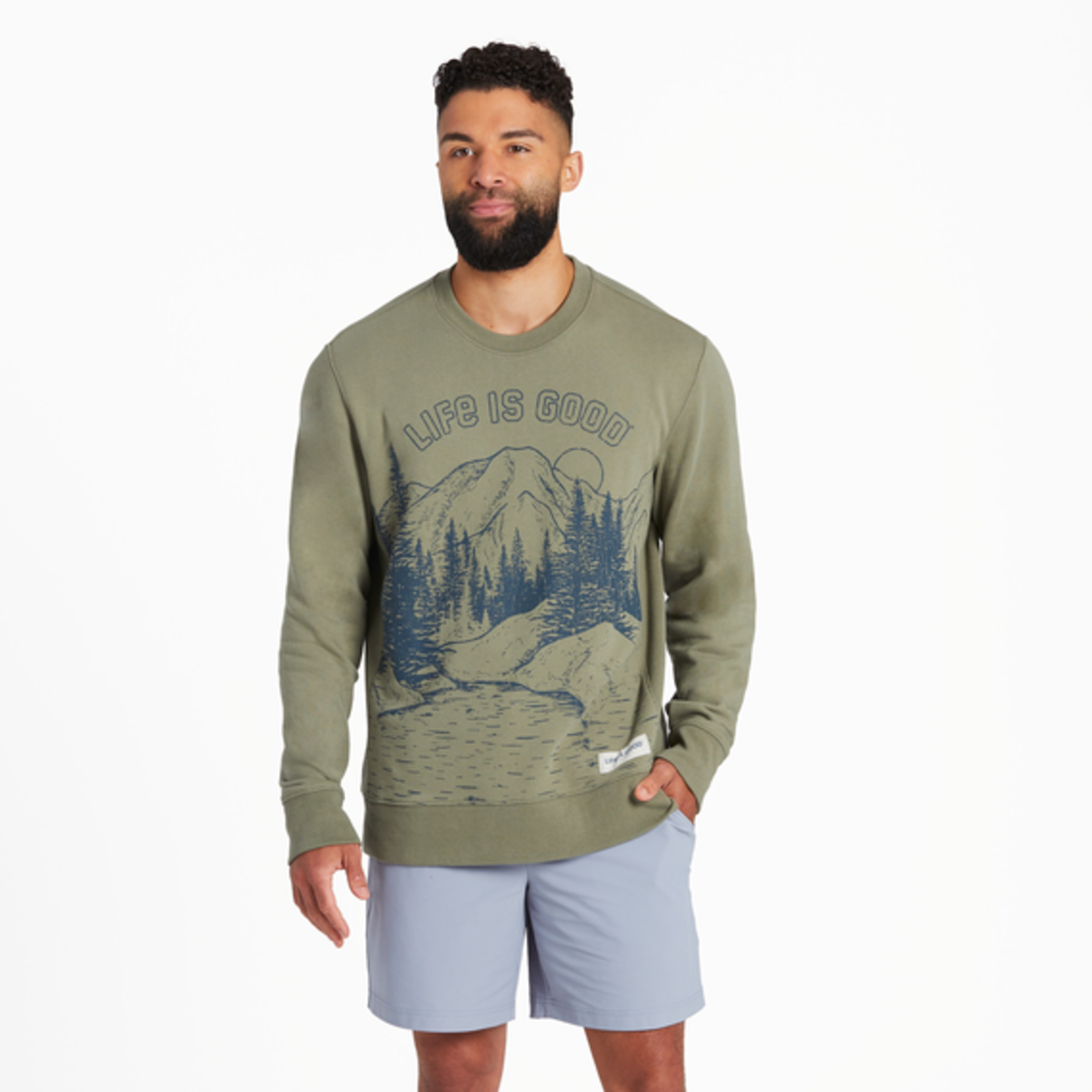 Life is Good Great Outdoors Simply True Fleece Crew