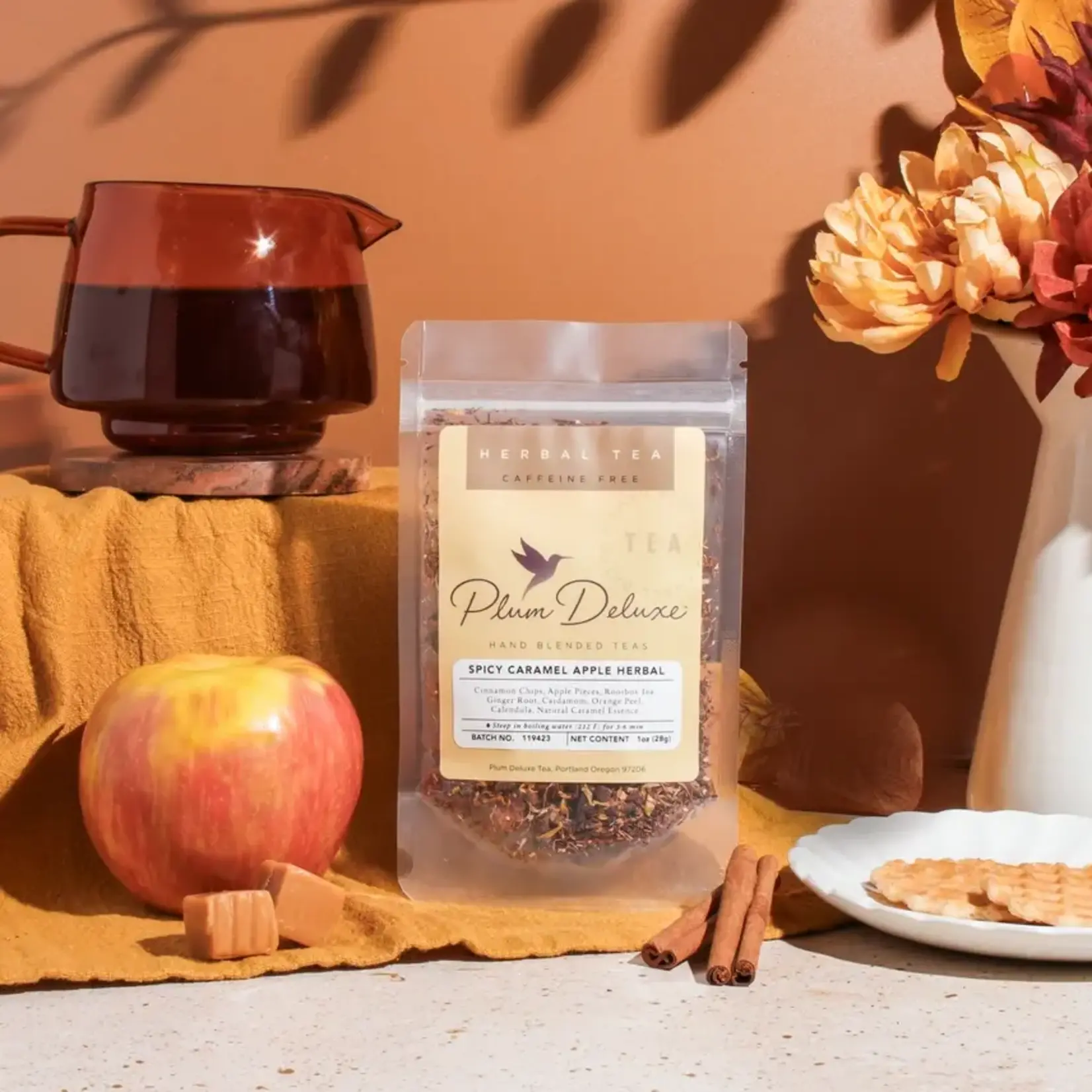Plum Deluxe Tea Spicy Caramel Apple Herbal Tea