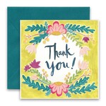 Curly Girl Designs Flowered Thank You Card