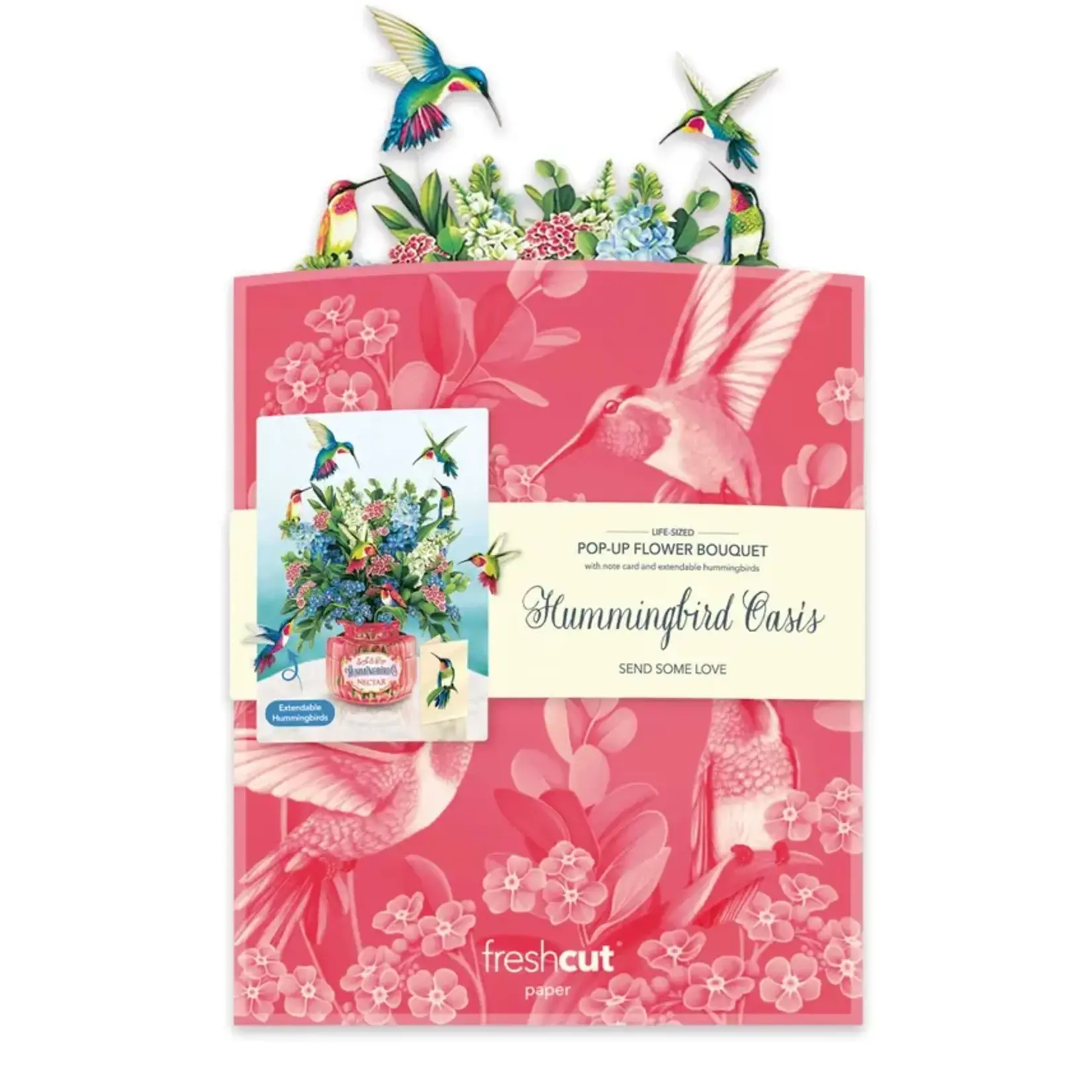 FreshCut Paper Hummingbird Oasis Pop Up Bouquet