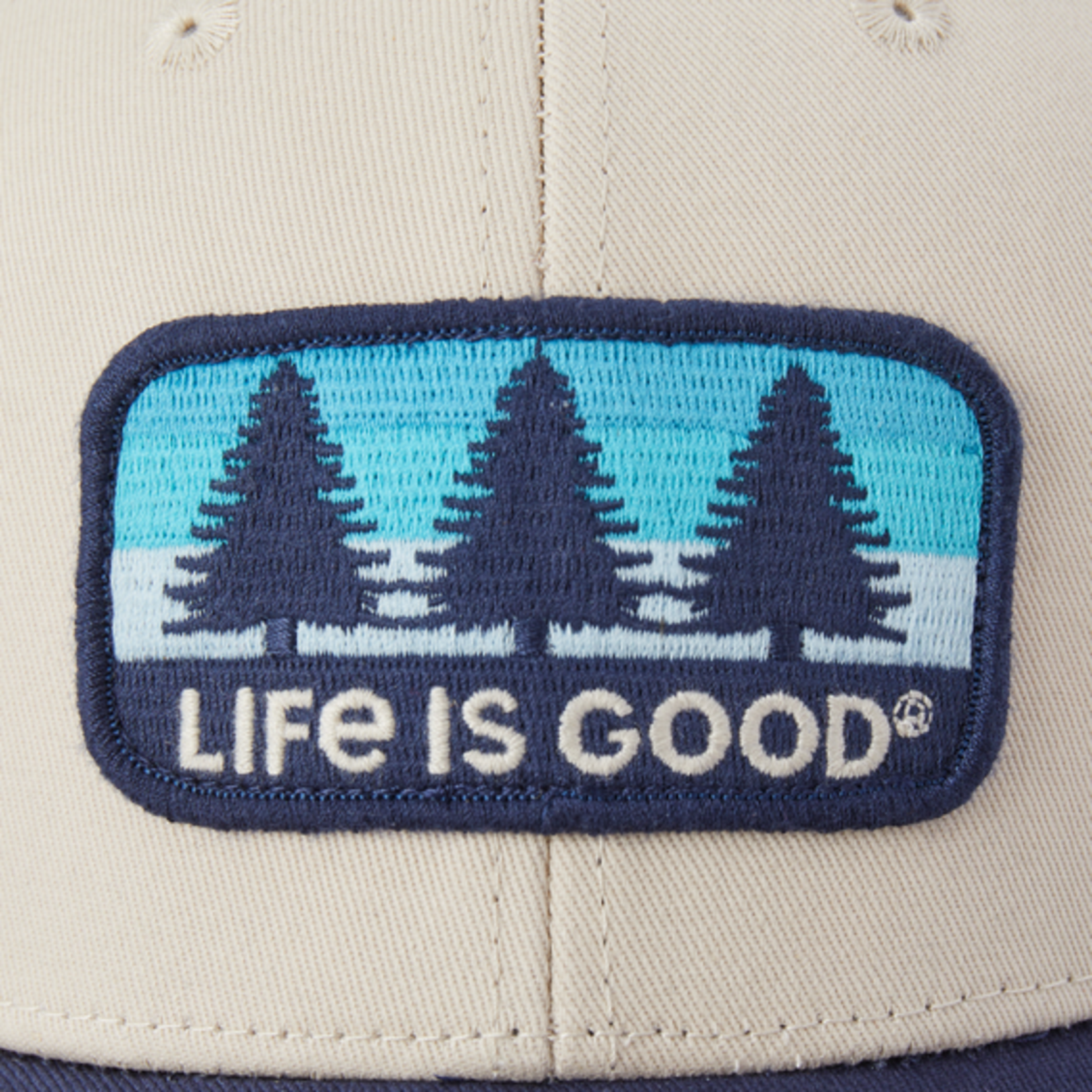 Life is Good Three Pine Patch Trucker Hat
