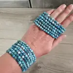Keystone Crystals 6mm Blue Apatite Bracelet