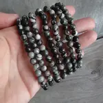 Keystone Crystals 6mm Spider Web Jasper Bracelet