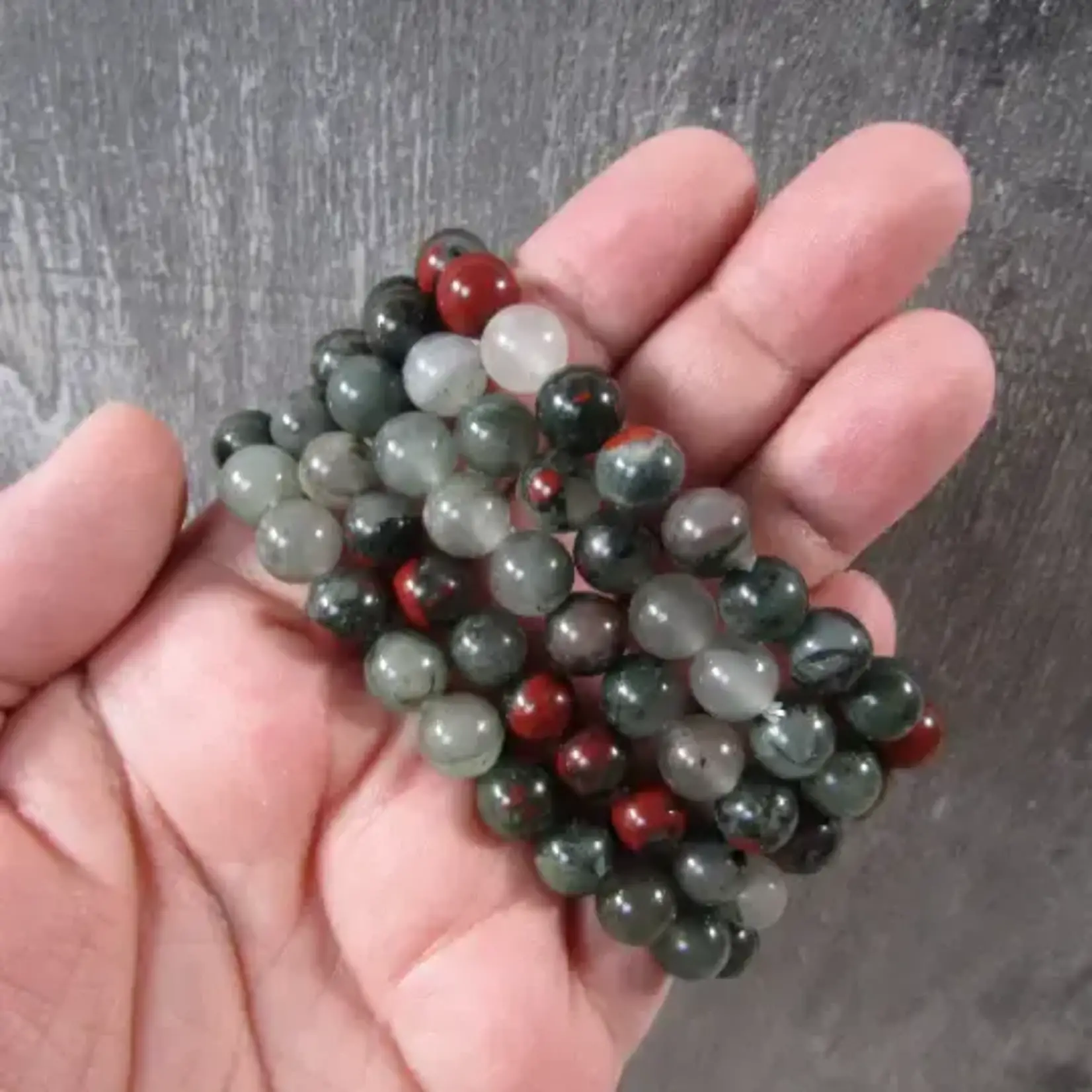 Keystone Crystals 8mm African Bloodstone Bracelet