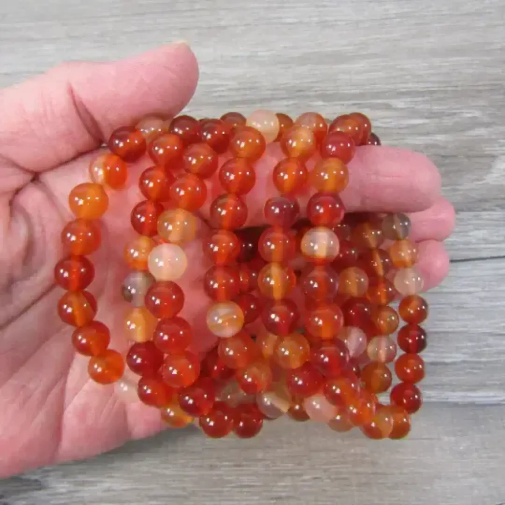 Keystone Crystals 8mm Carnelian Bracelet