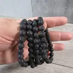 Keystone Crystals 8mm Lava Stone Bracelet