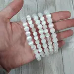 Keystone Crystals 8mm Selenite Bracelet
