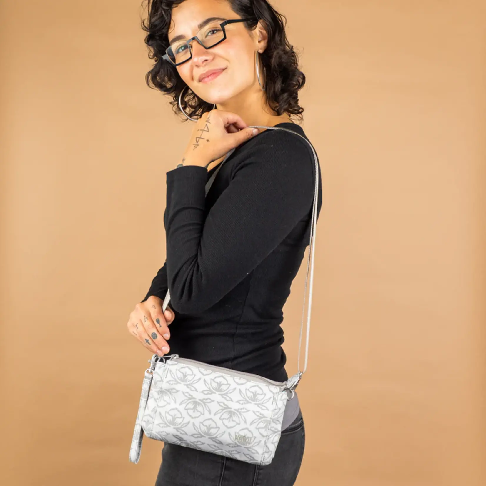Haiku Black In Bloom Stride Wristlet