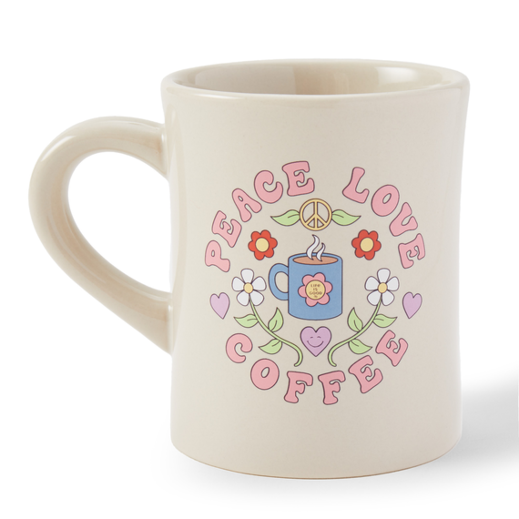 Life is Good Groovy Peace Diner Mug