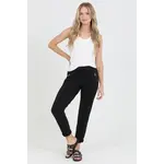 Black Tie Front Zip Pocket Joggers