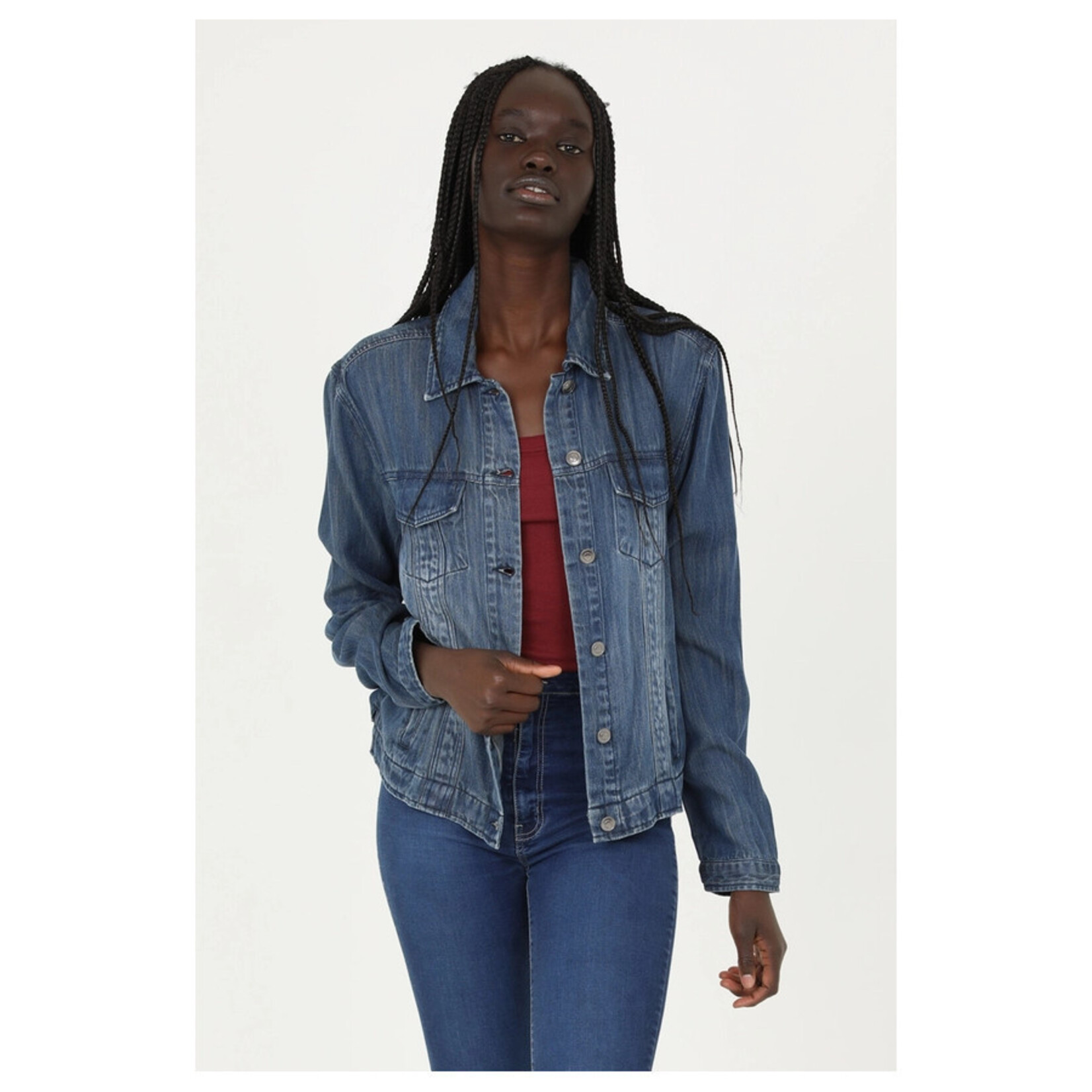 Angie Dark Wash Denim Jacket