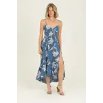 Angie Lace Up Back Floral Dress