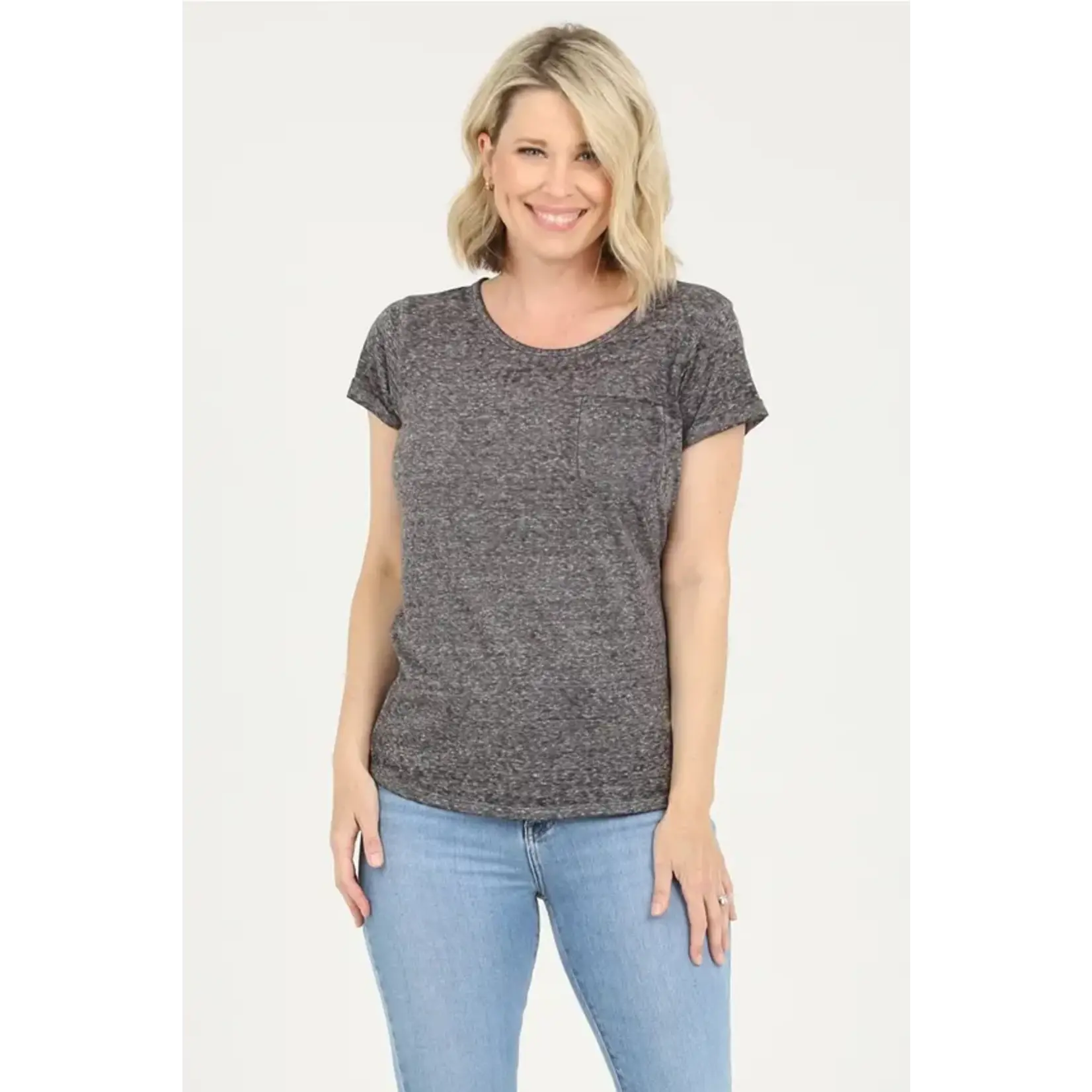 Black Soft Wash Pocket Tee