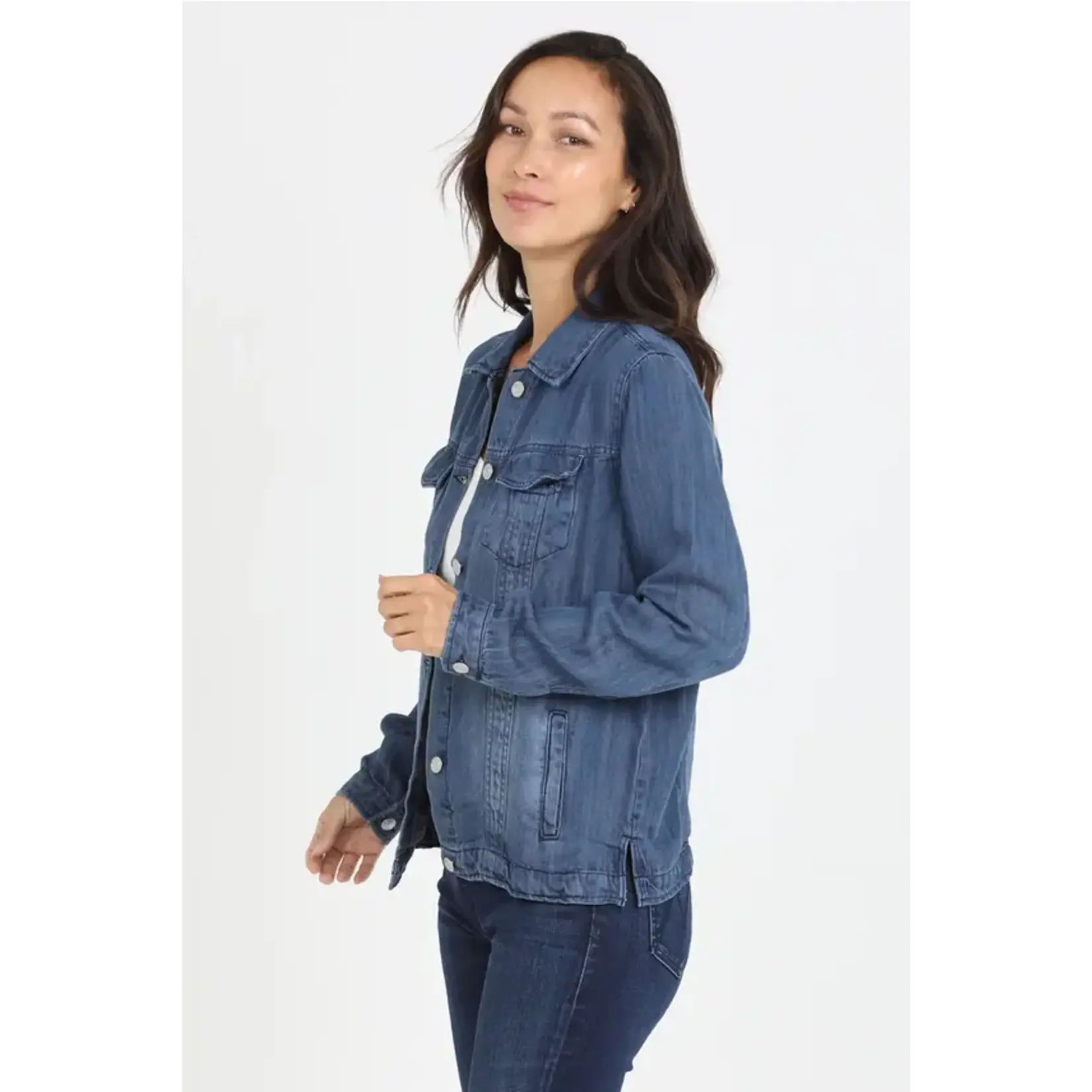 Dark Wash Tencel Denim Jacket