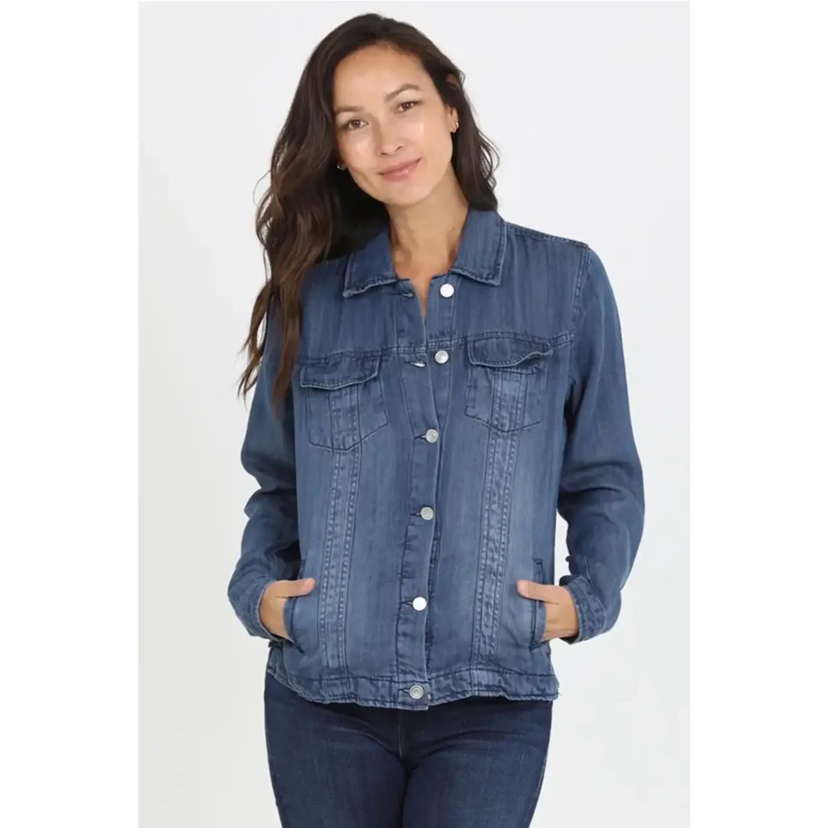 Dark Wash Tencel Denim Jacket
