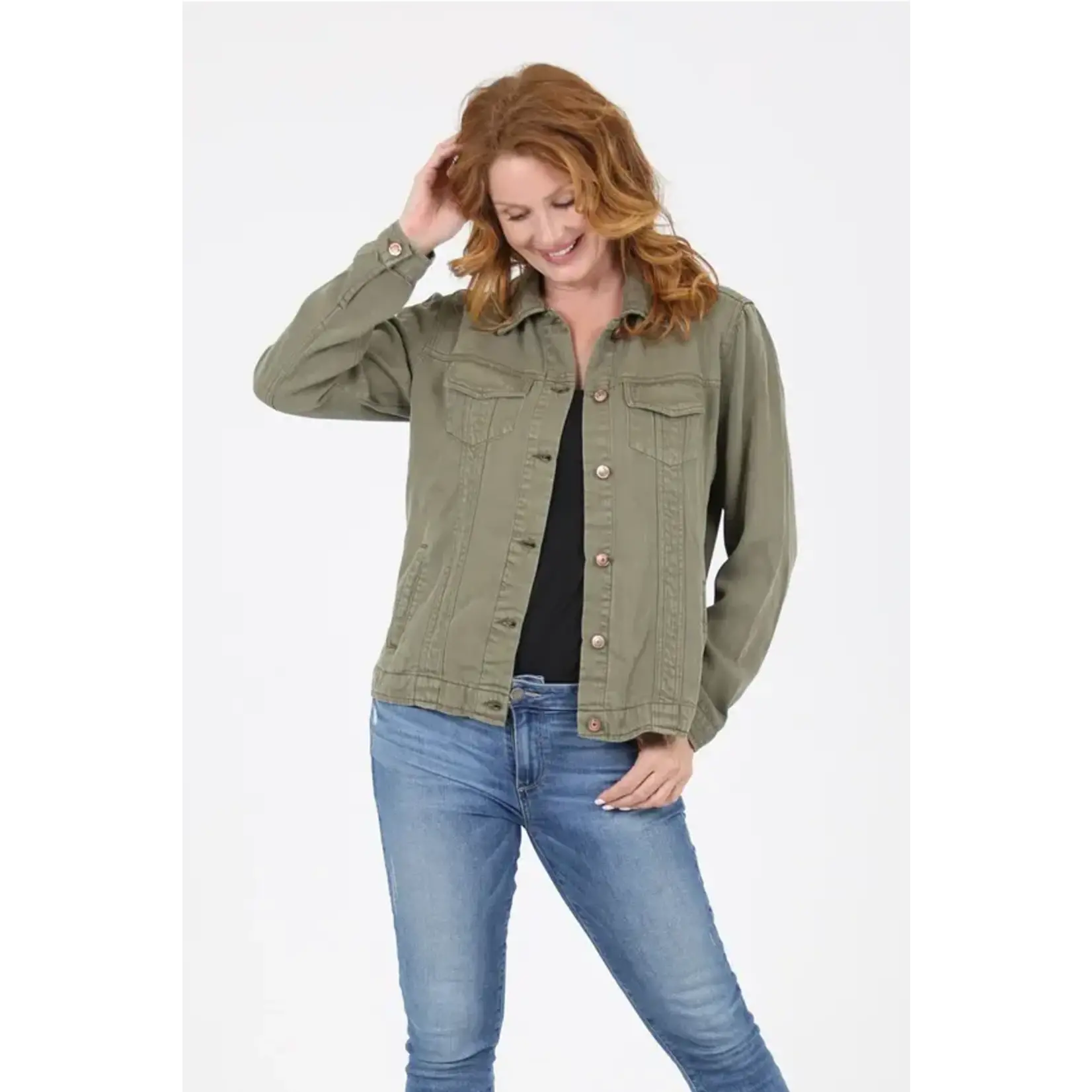 Olive Tencel Denim Jacket
