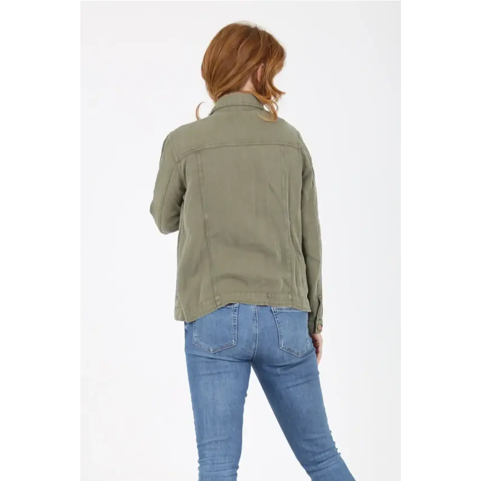 Olive Tencel Denim Jacket