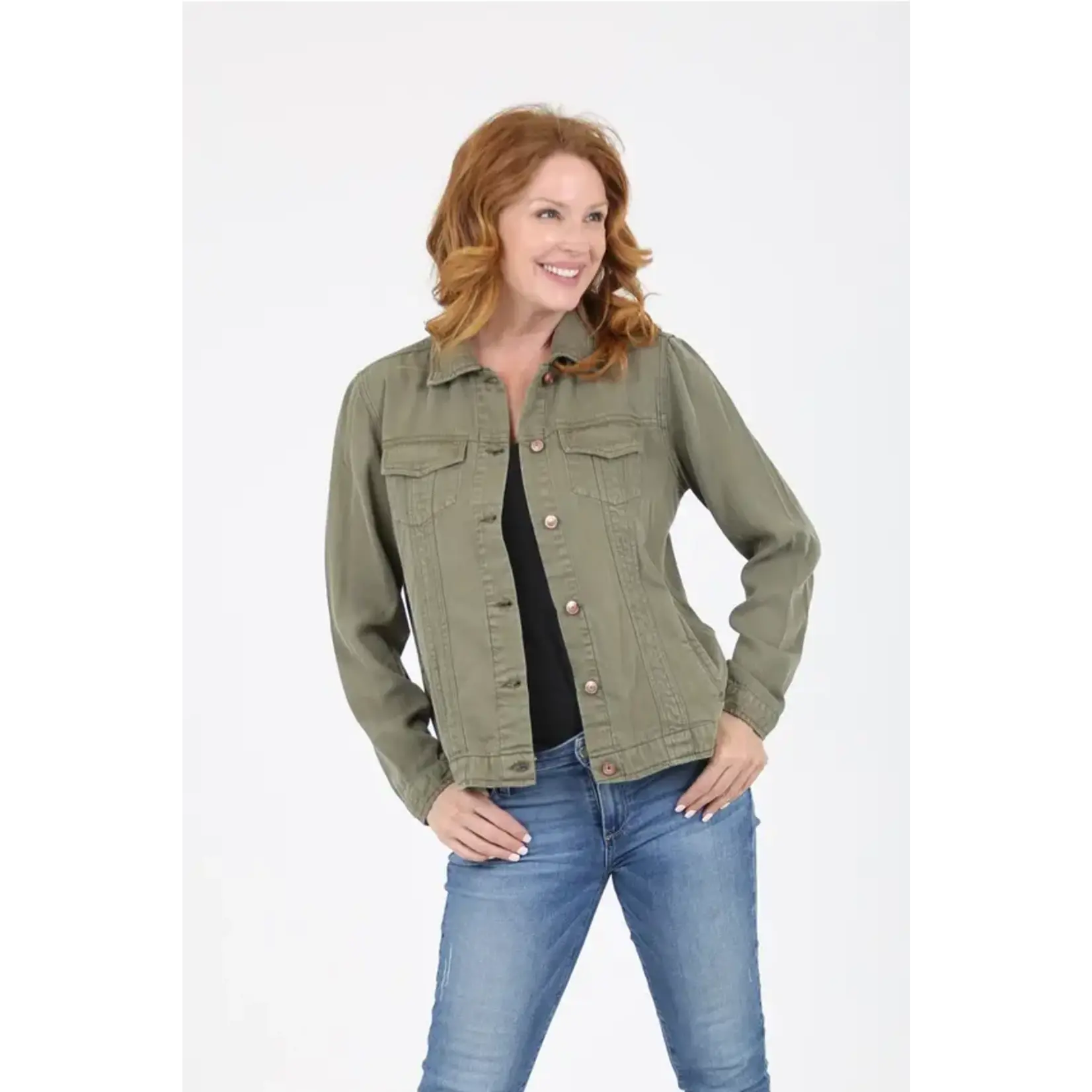 Olive Tencel Denim Jacket