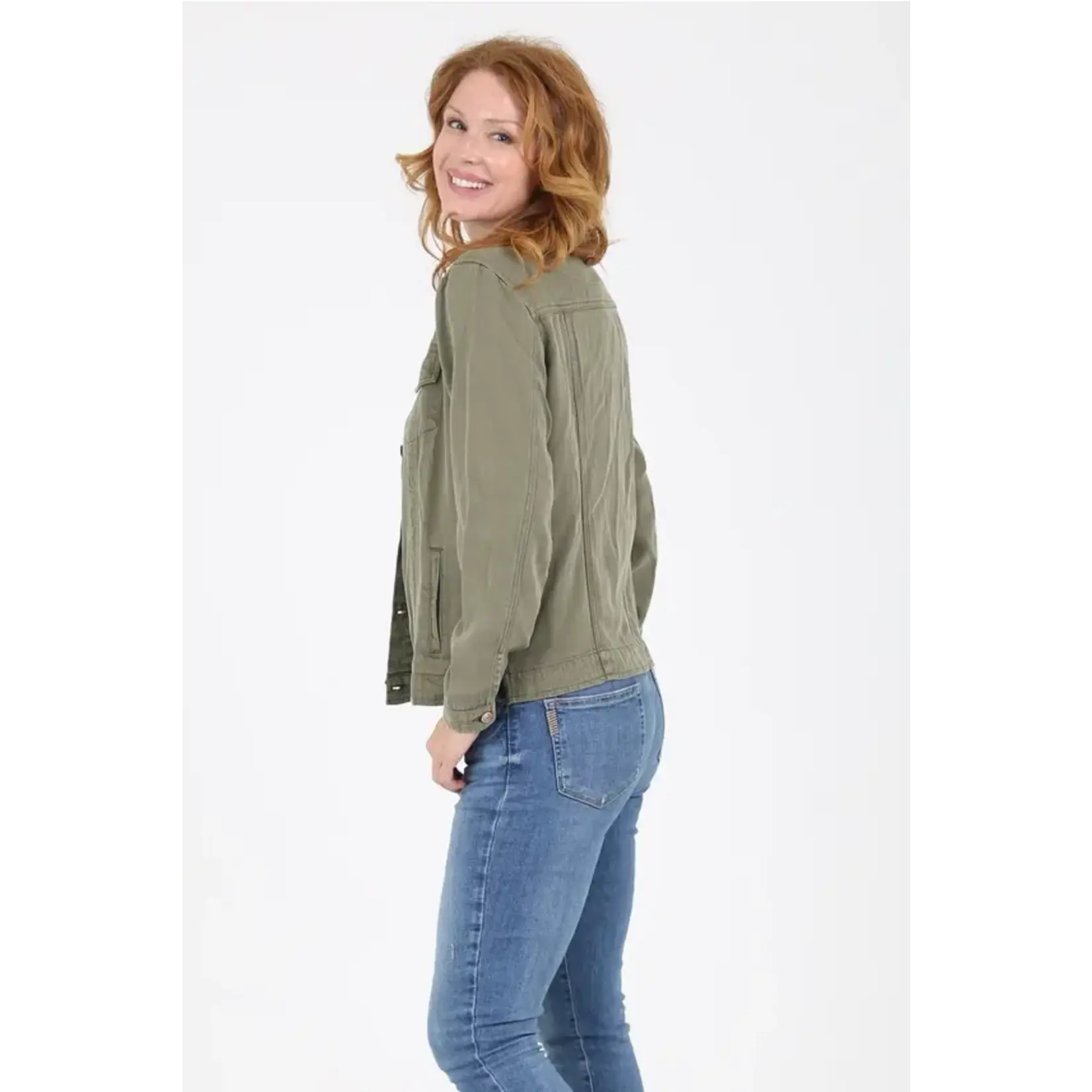Olive Tencel Denim Jacket