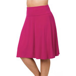 Zenana Magenta Flared Knit Skirt