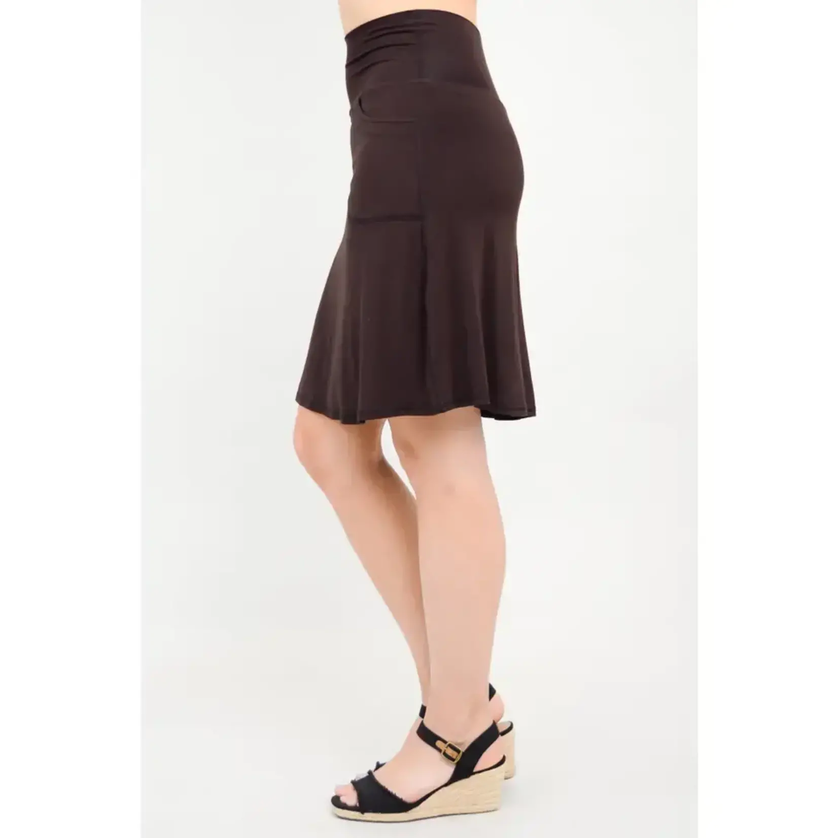 Blue Sky Clothing Co Coffee Magna Bamboo Skirt