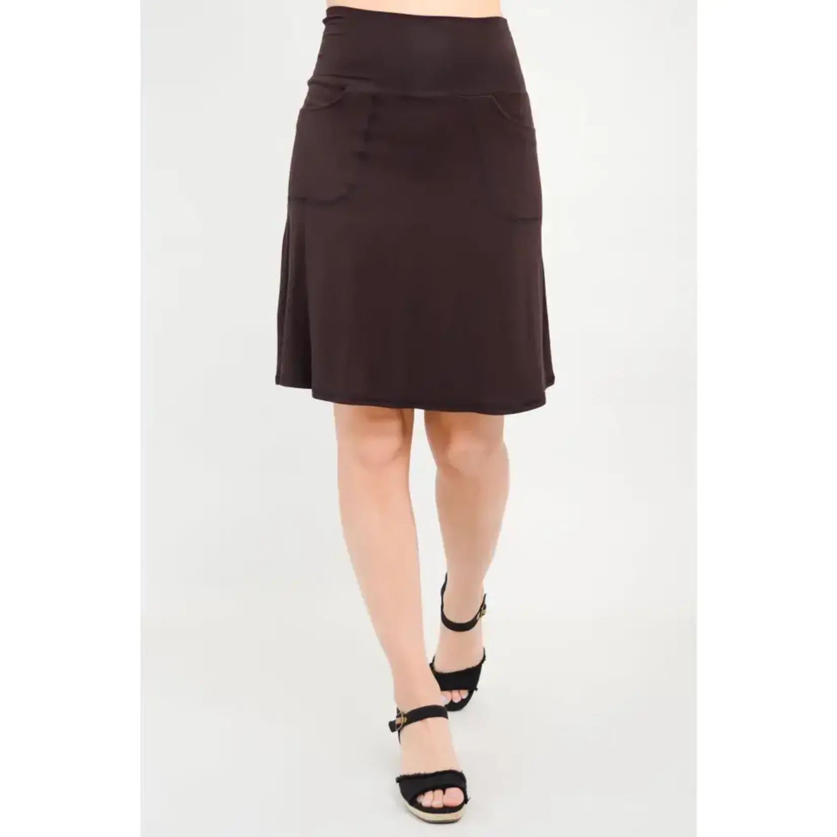 Blue Sky Clothing Co Coffee Magna Bamboo Skirt