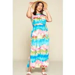 Emerald Collection Tie Dye High Neck Maxi Dress