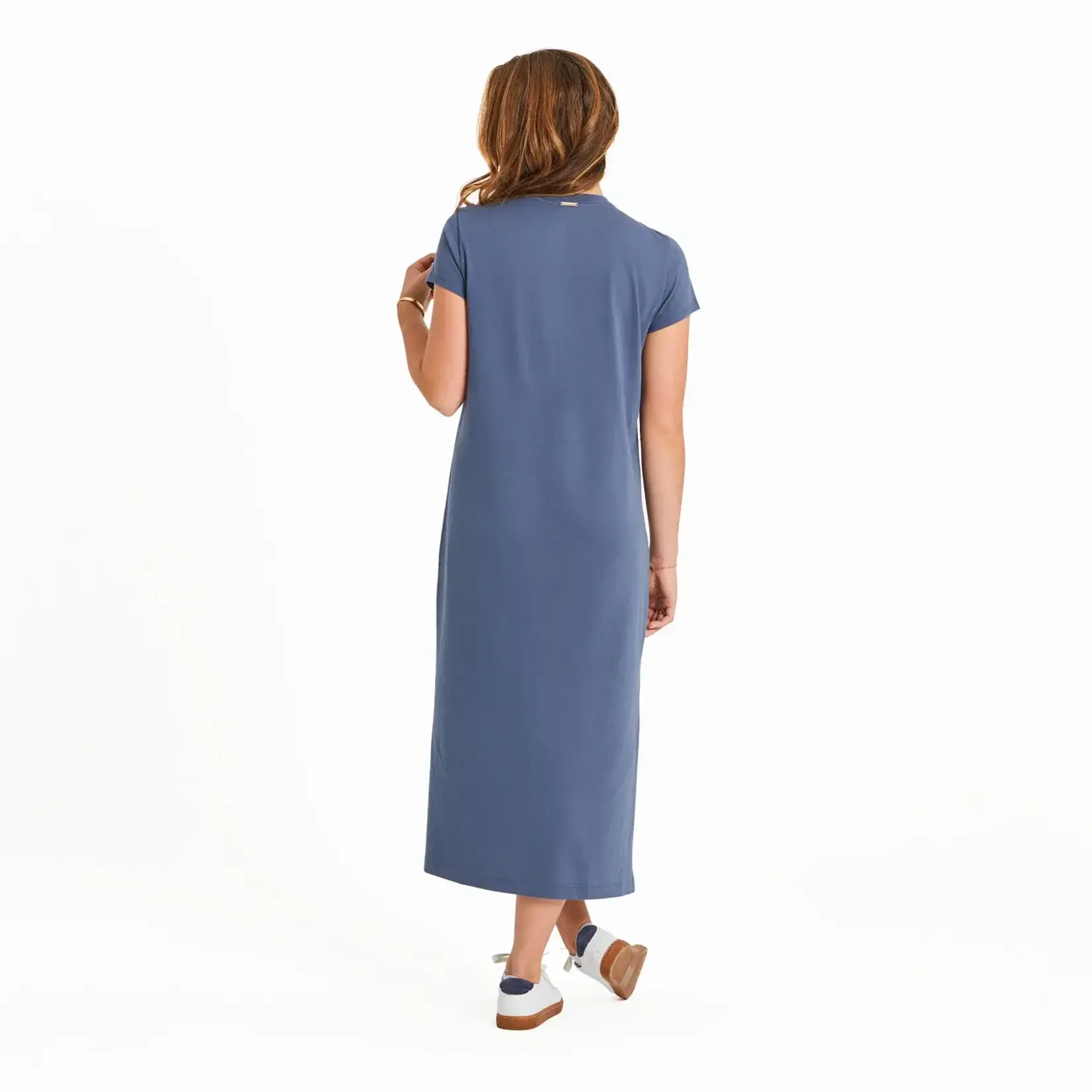 Darkest Blue Crusher Midi Dress