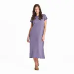 Life is Good Dusk Purple Crusher Midi Dress
