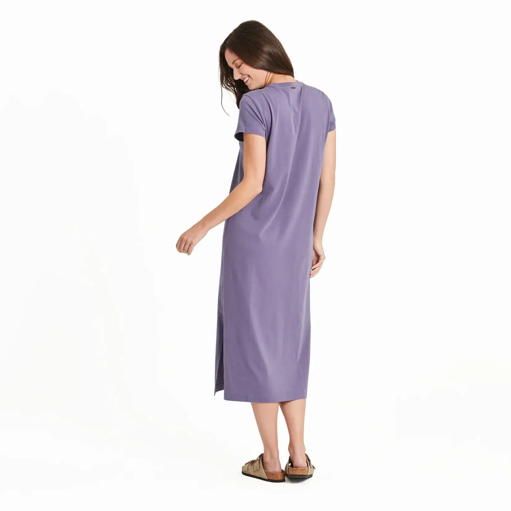 Life is Good Dusk Purple Crusher Midi Dress