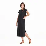 Life is Good True Black Crusher Midi Dress