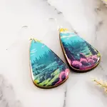 No Man's Land Pastel Forest Scene Oversize Teardrop