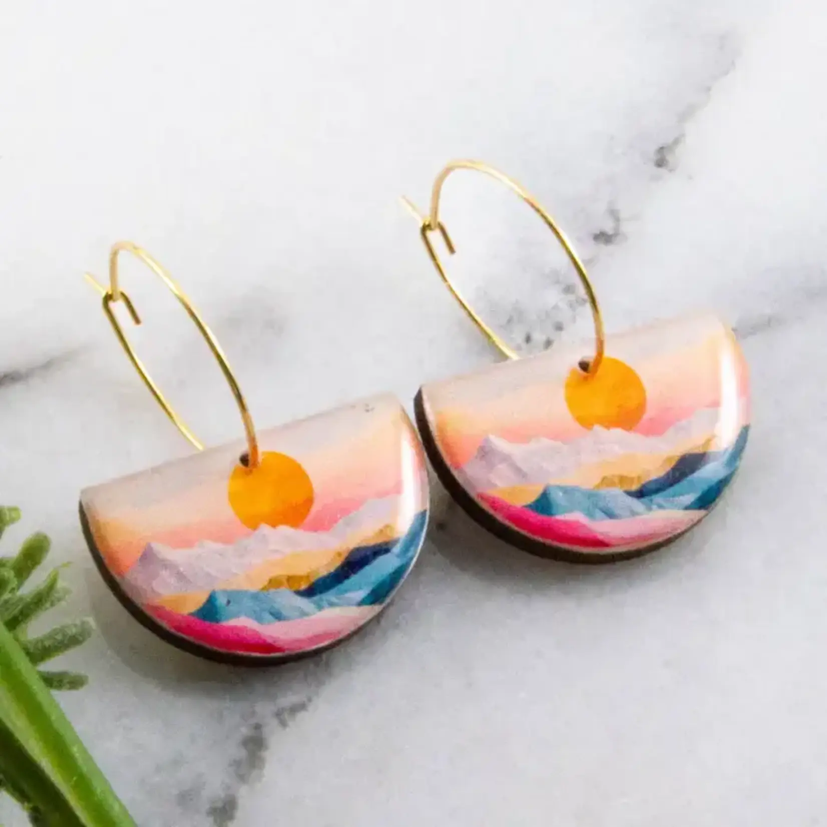 No Man's Land Pastel Sunrise Drop Hoop