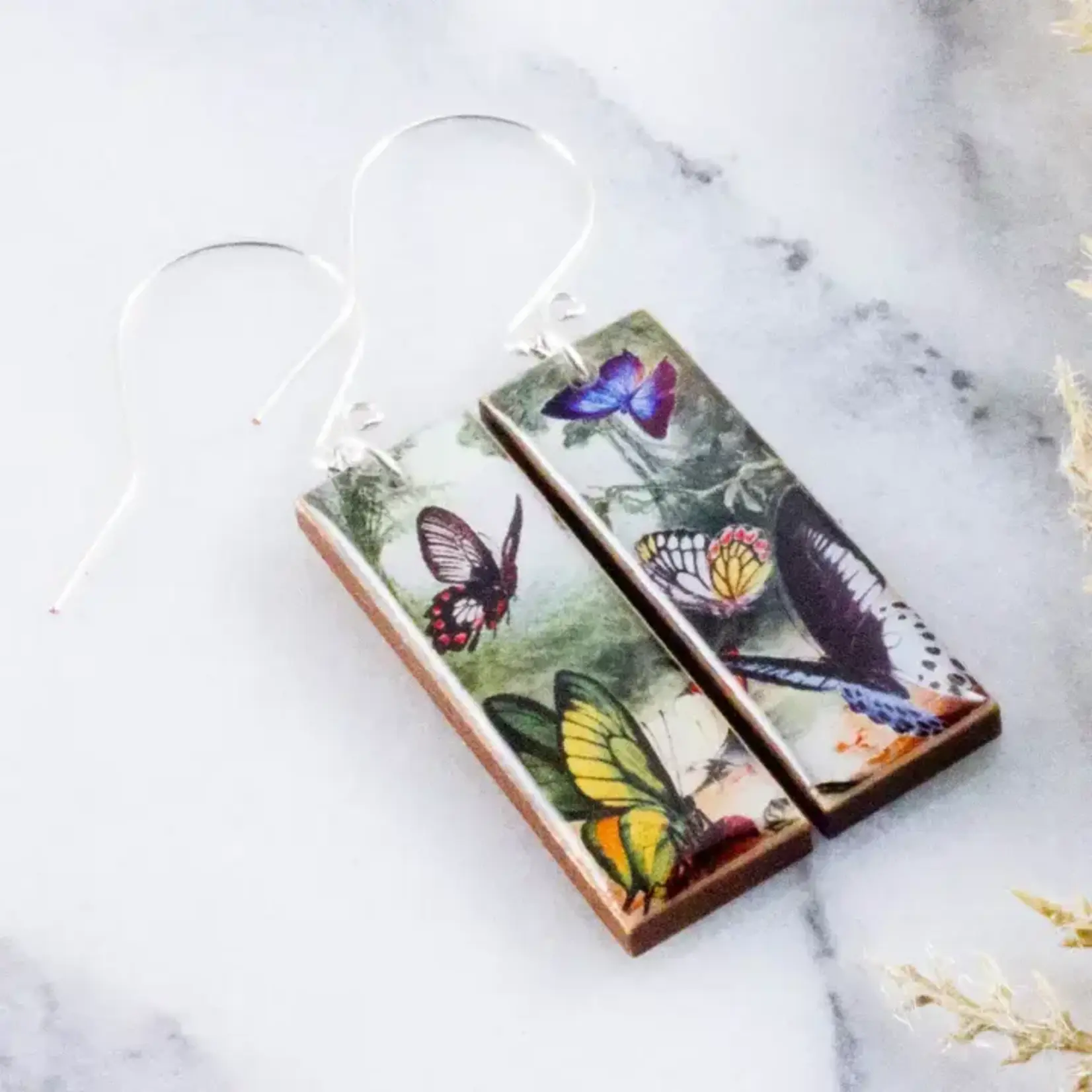 No Man's Land Vintage Butterfly Forest Rectangle