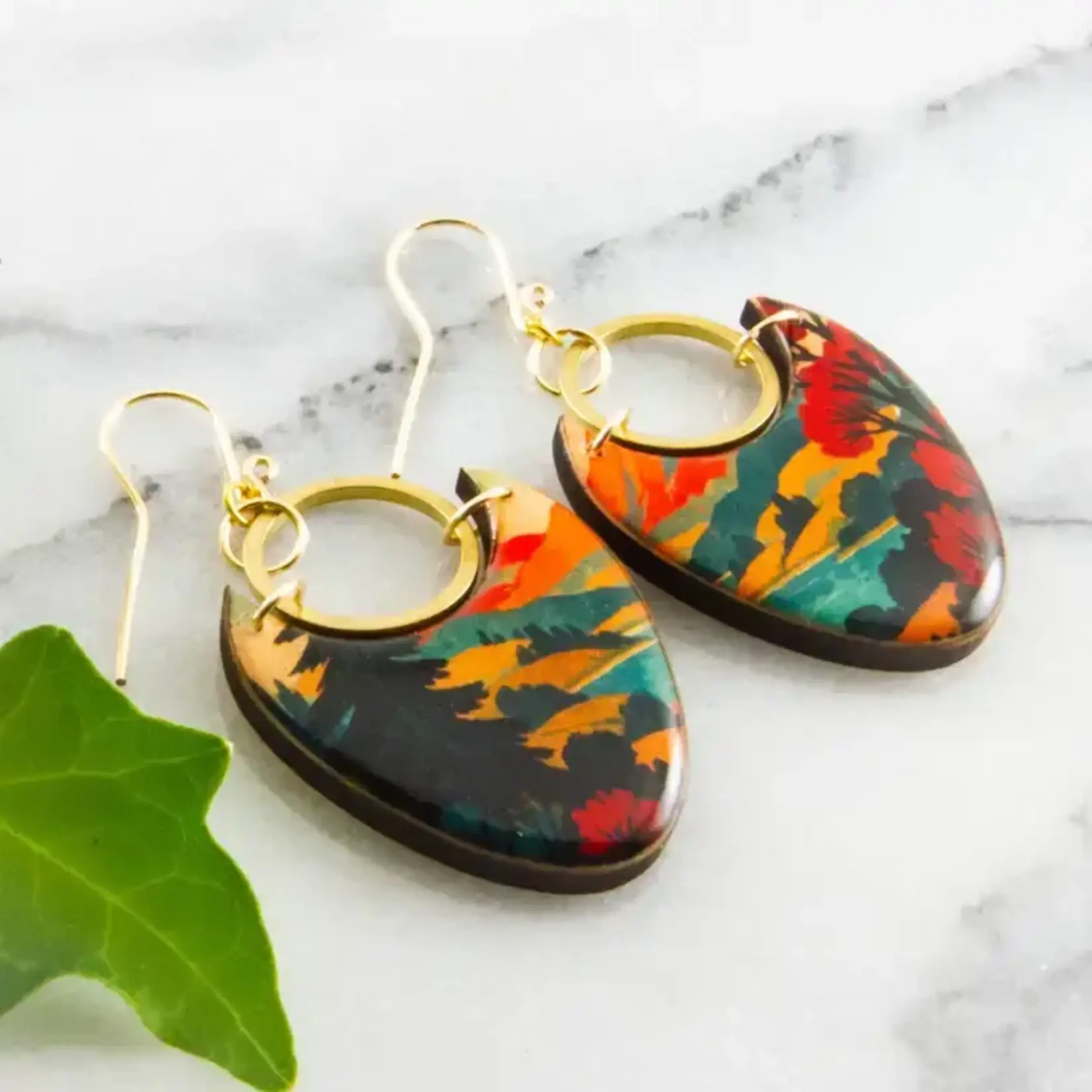 No Man's Land Autumn Landscape Brass Ring