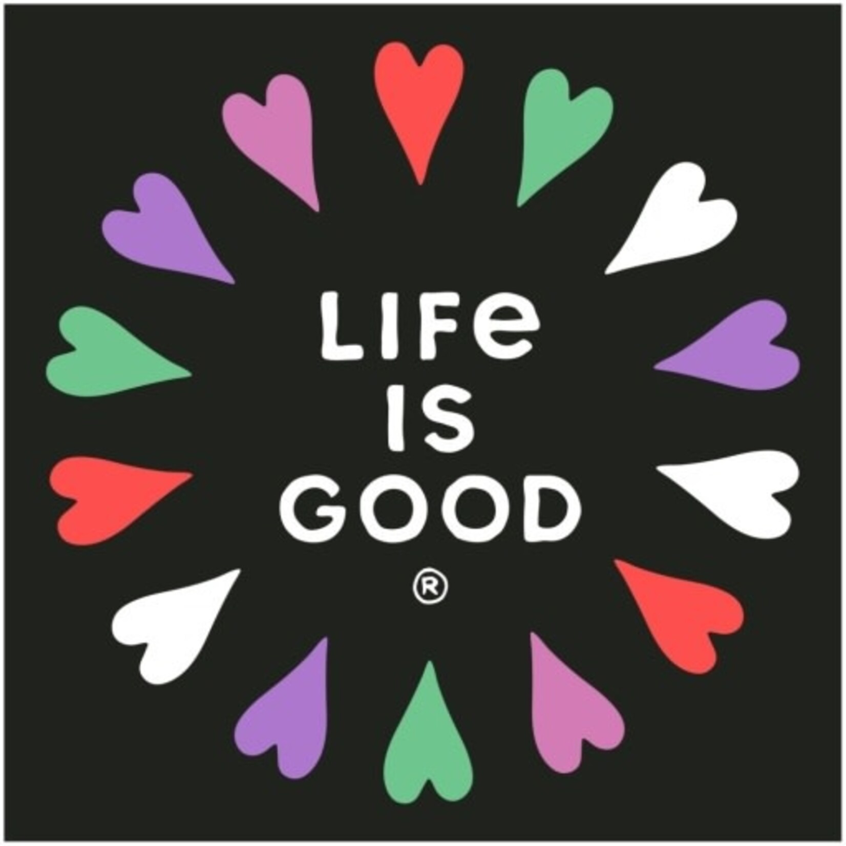 Life is Good LIG Hearts Diner Mug