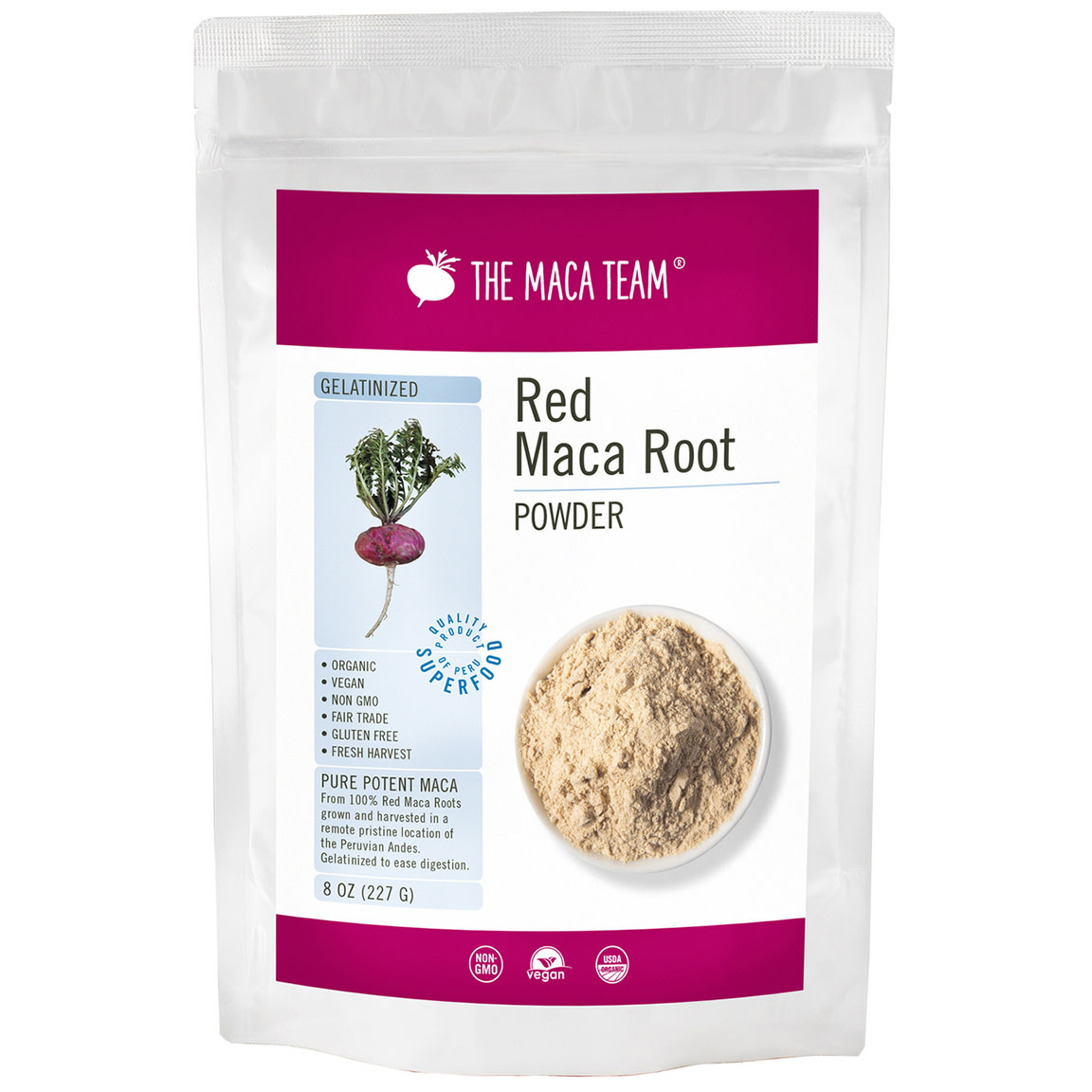 The Maca Team Organic Red Maca Root Powder (8oz) The Maca Team Nature