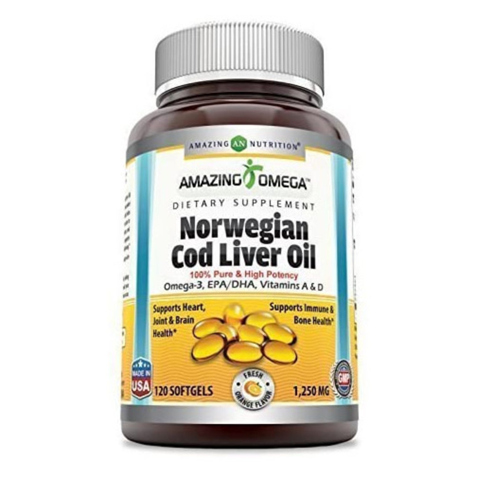 Amazing Nutrition Norwegian Cod Liver Oil (120sgels) Amazing Nutrition