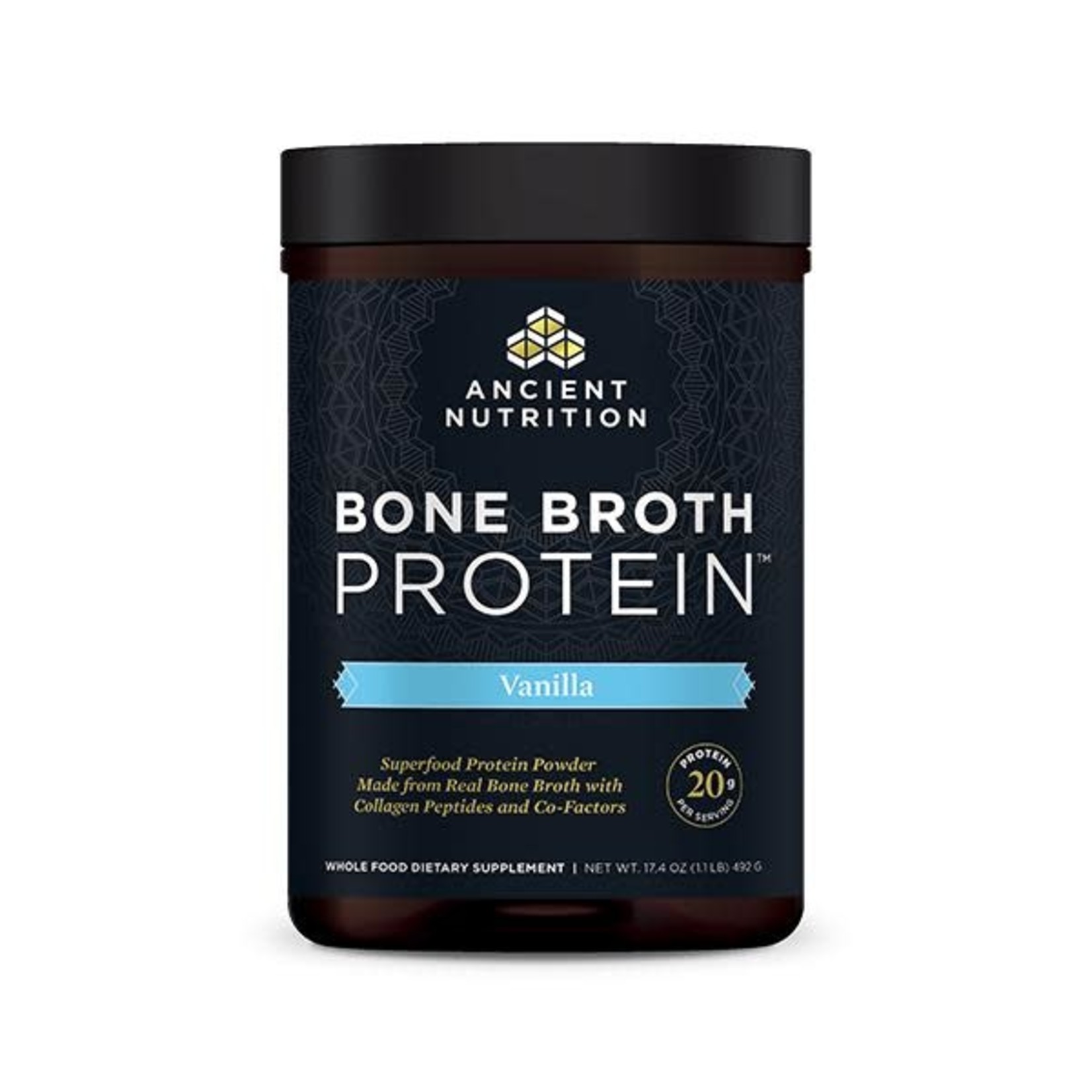 Ancient Nutrition Bone Broth Protein Vanilla (17.4oz) Ancient Nutrition