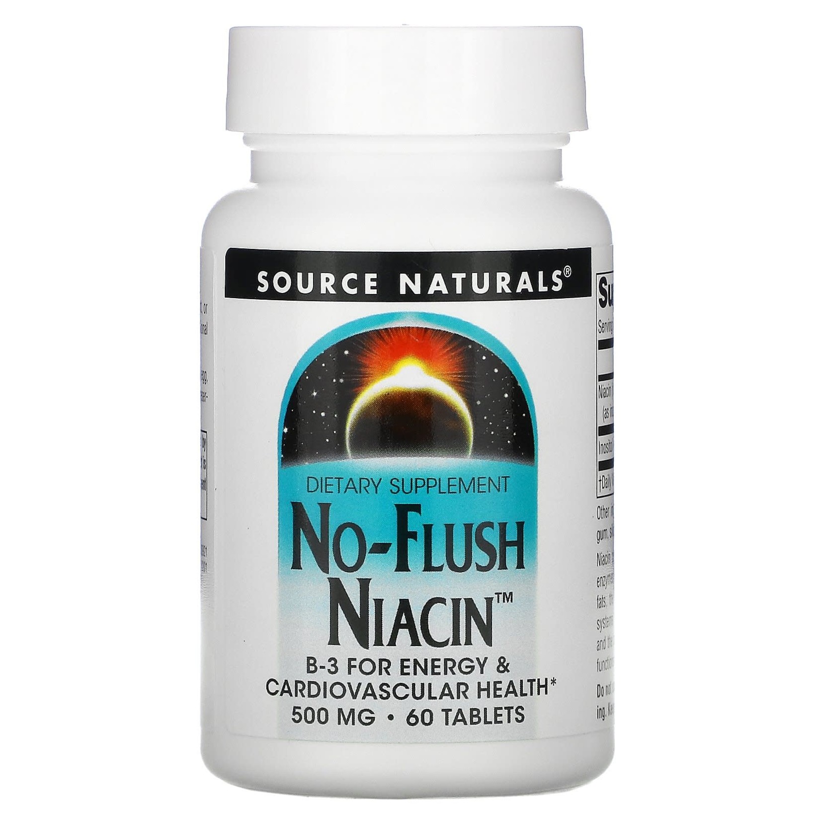 Source Naturals No-Flush Niacin 500mg (60tabs) Source Naturals