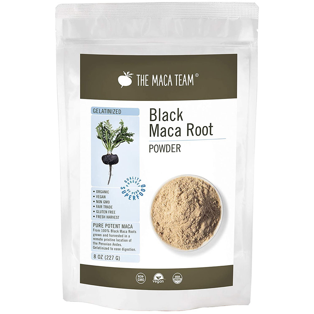 Organic Black Maca Root Powder (8oz) The Maca Team Nature's Discount