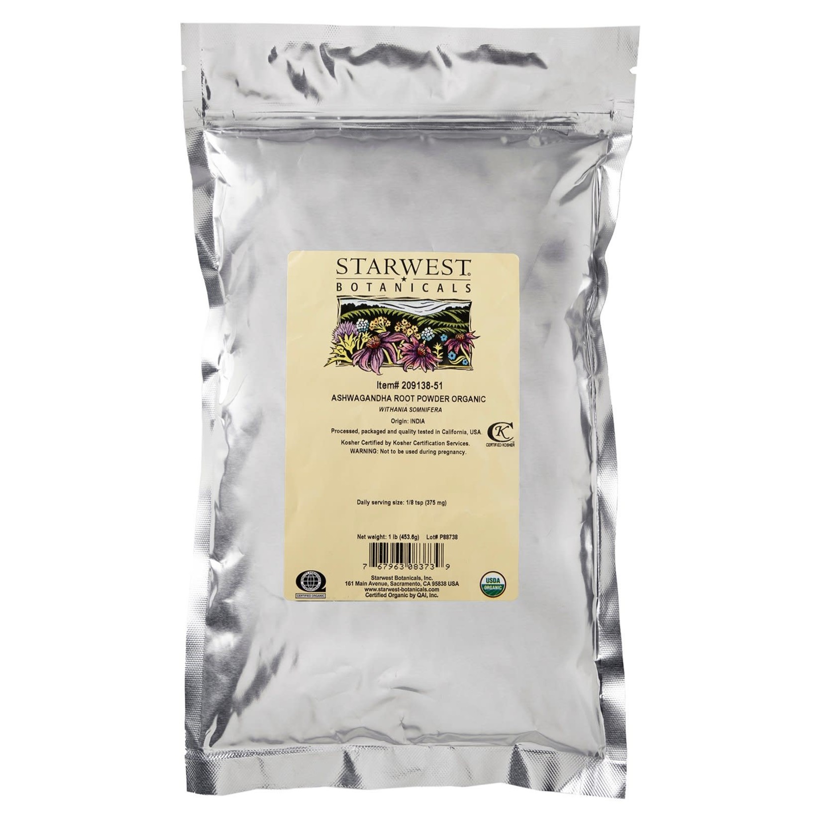 Starwest Ashwagandha Root Powder (1lbs) Starwest