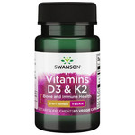 Swanson Vitamin D-3 5000IU & K-2 100mcg (60vcaps) Swanson
