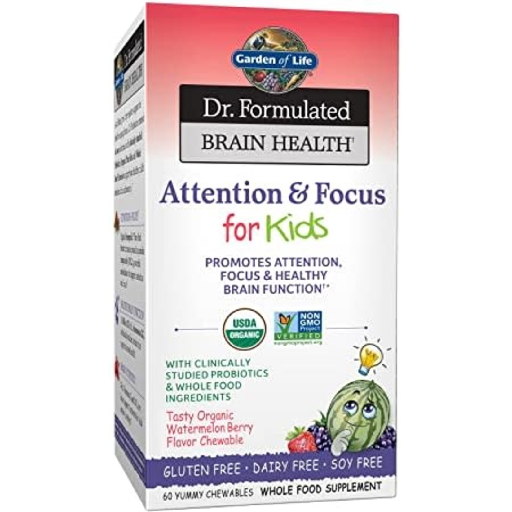 Garden Of Life Dr. Formulated Attention & Focus for Kids (60chew) Garden Of Life