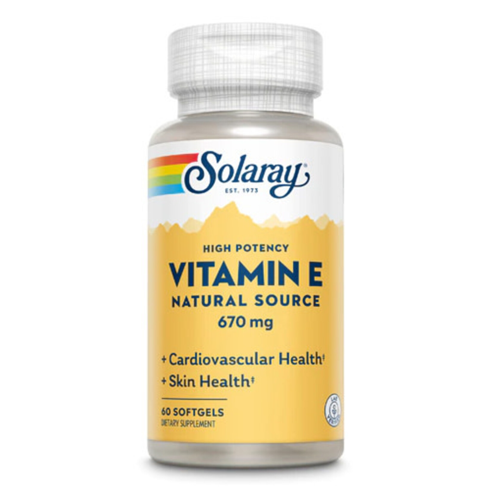 Solaray Vitamin E 1000IU (670mg) (60gels) Solaray