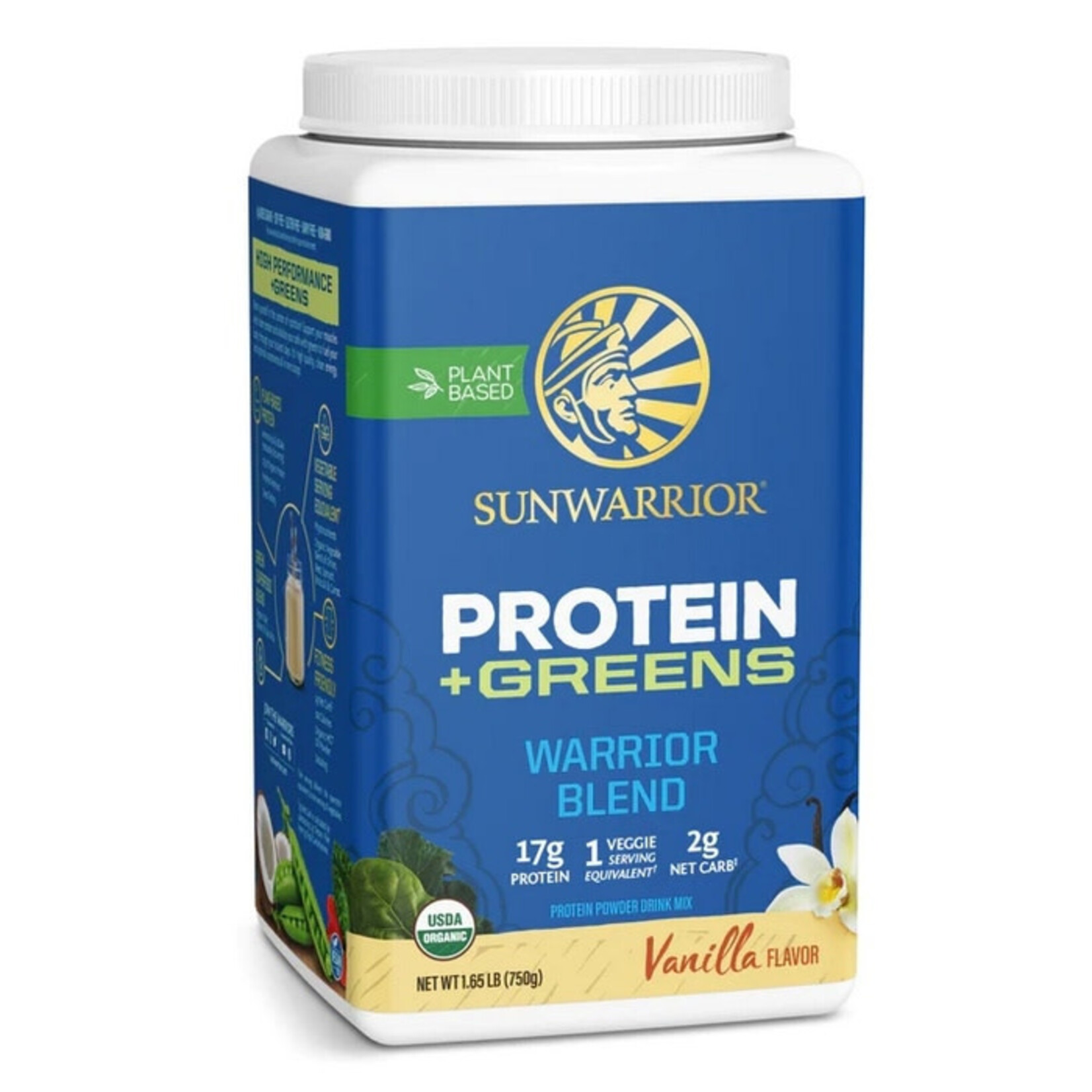 Sunwarrior Organic Warrior Blend Protein + Greens Vanilla (750g) Sunwarrior