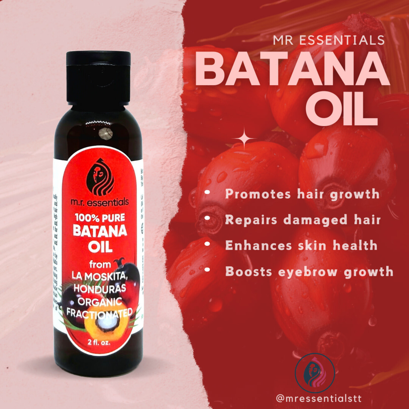 M.R. Essentials Organic Fractionated Batana Oil (4oz) M.R. Essentials